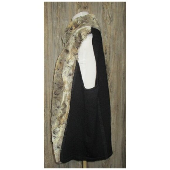 SAMOON by Gerry Weber sz 50 US size 20 faux fur vest jacket Goblincore Forest - Picture 2 of 13